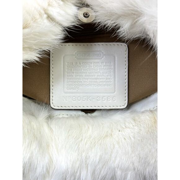 Coach Vintage Y2K Rabbit Fur Trim Puffer Shoulder Bag - Picture 16 of 16